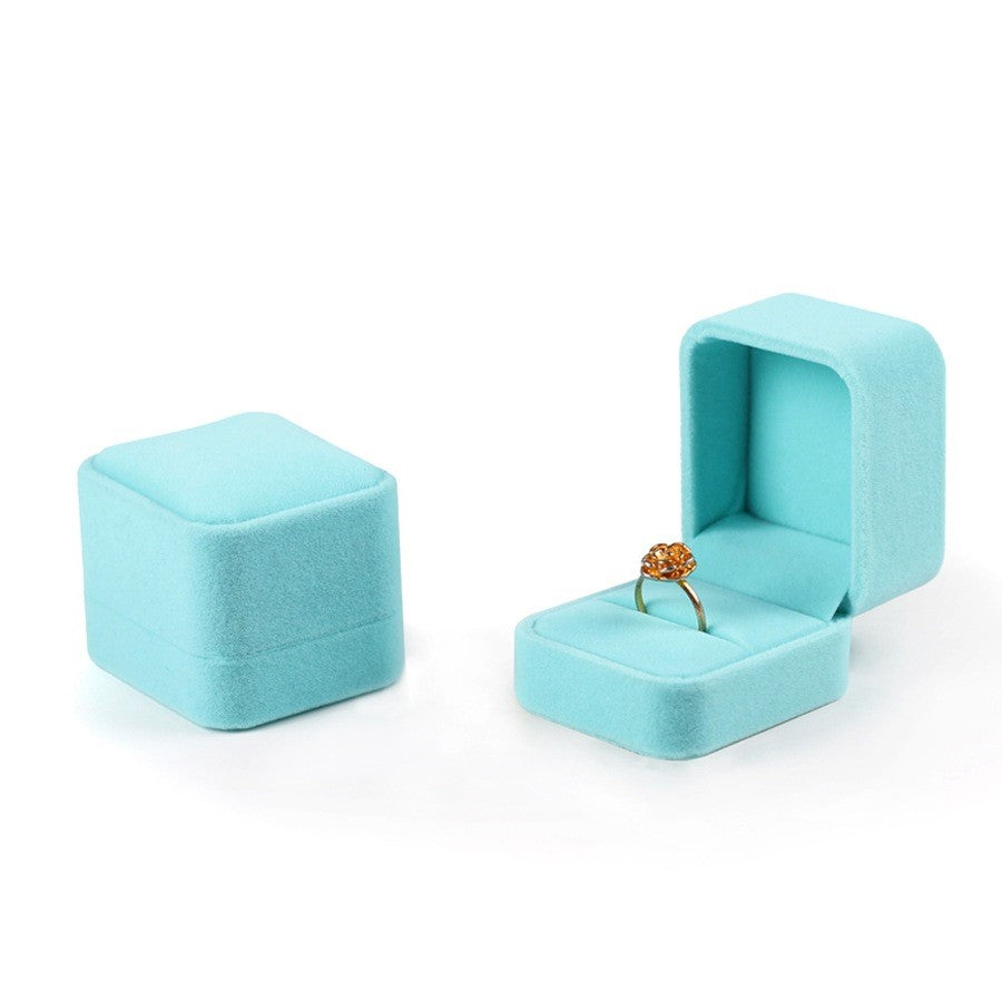 Flannel velvet jewellery ring box