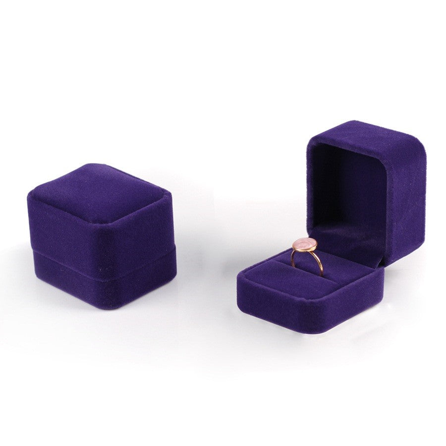 Flannel velvet jewellery ring box