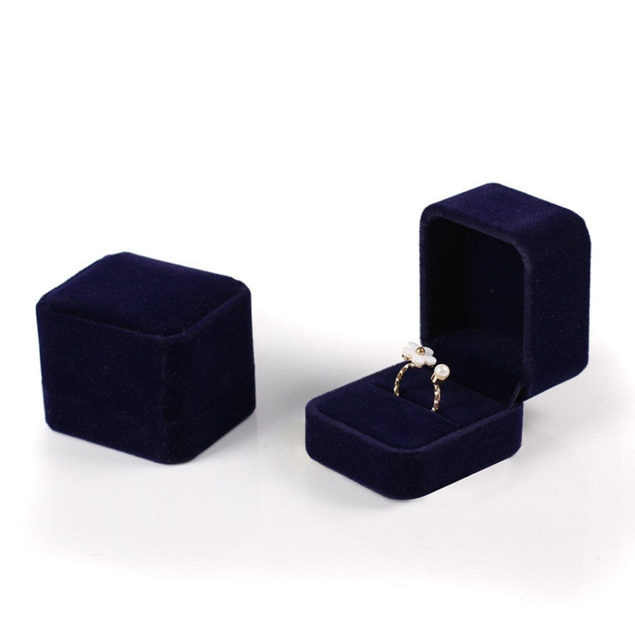 Flannel velvet jewellery ring box