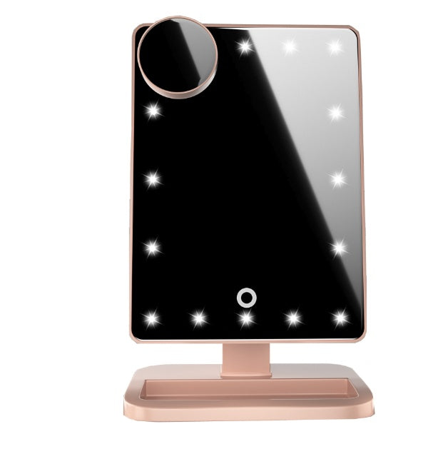 Touch Screen Makeup Mirror With 20 LED Light (with Bluetooth)