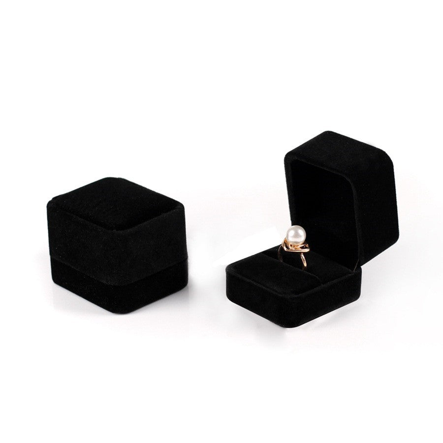 Flannel velvet jewellery ring box
