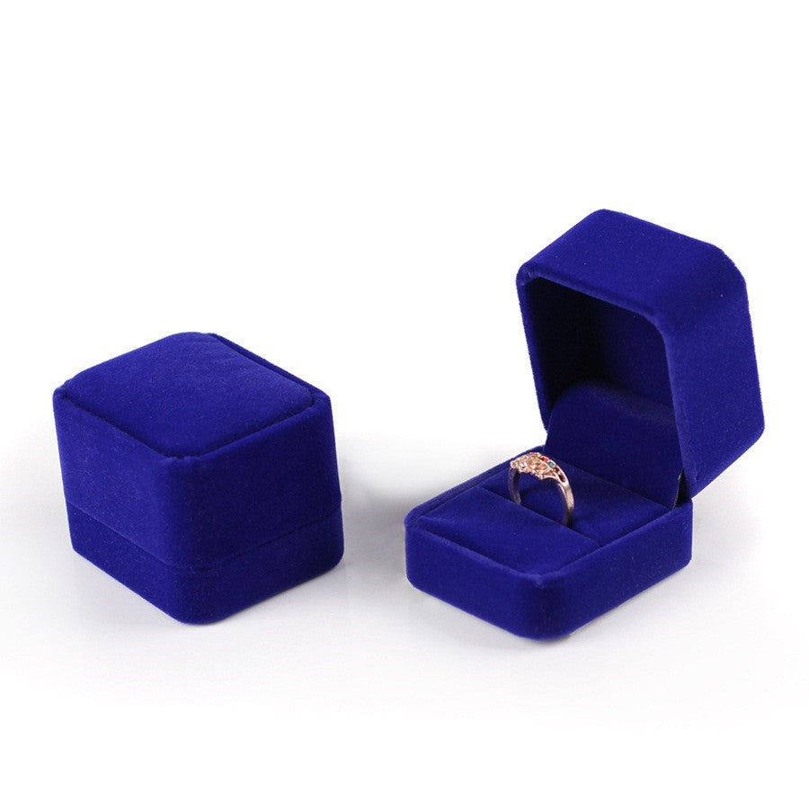 Flannel velvet jewellery ring box