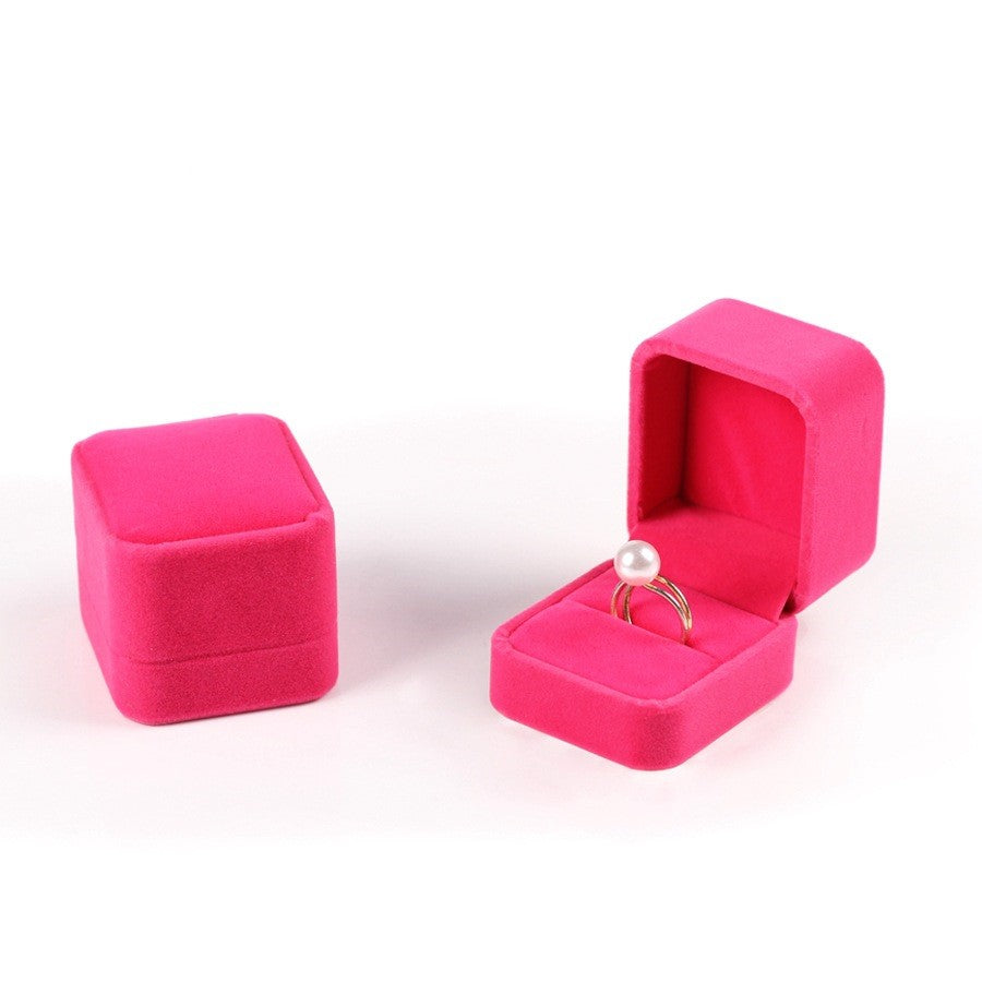 Flannel velvet jewellery ring box