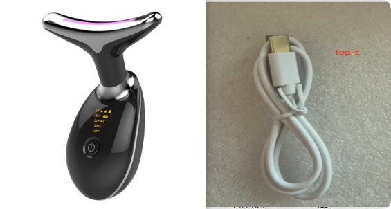 LED/EMS Thermal Neck Lifting And Tighten Massager Electric Microcurrent Wrinkle Remover