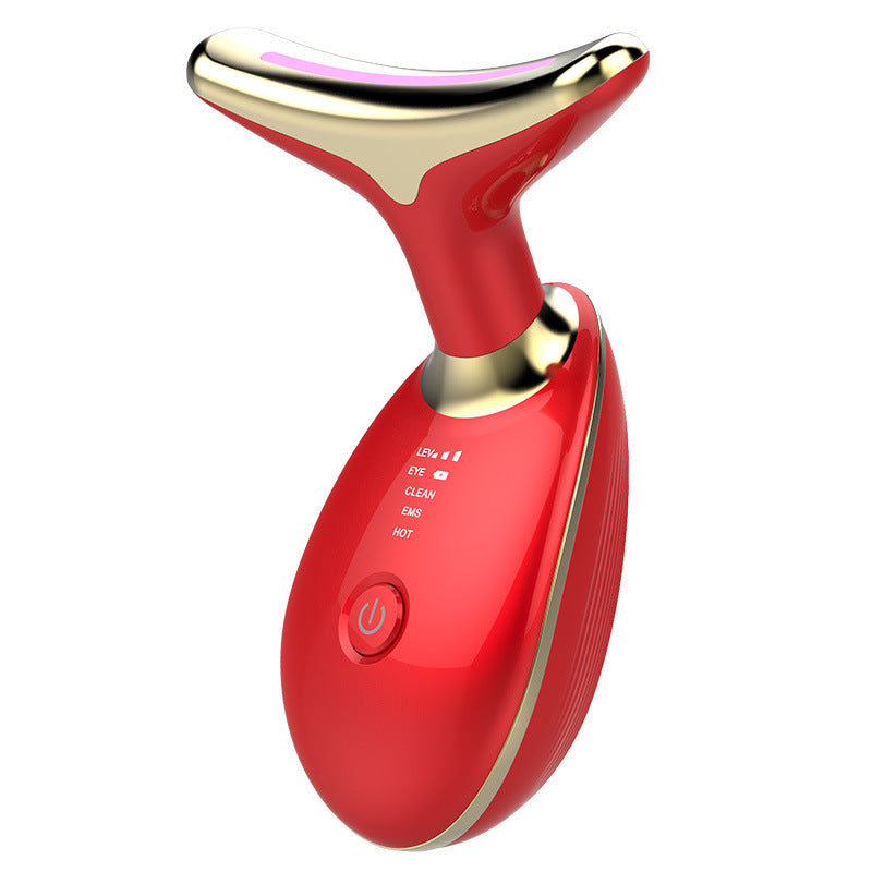 LED/EMS Thermal Neck Lifting And Tighten Massager Electric Microcurrent Wrinkle Remover