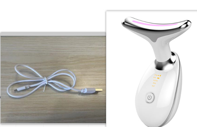 LED/EMS Thermal Neck Lifting And Tighten Massager Electric Microcurrent Wrinkle Remover