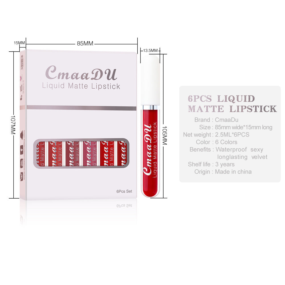 Matte Waterproof Lipstick Long Lasting (6 boxes to choose from)